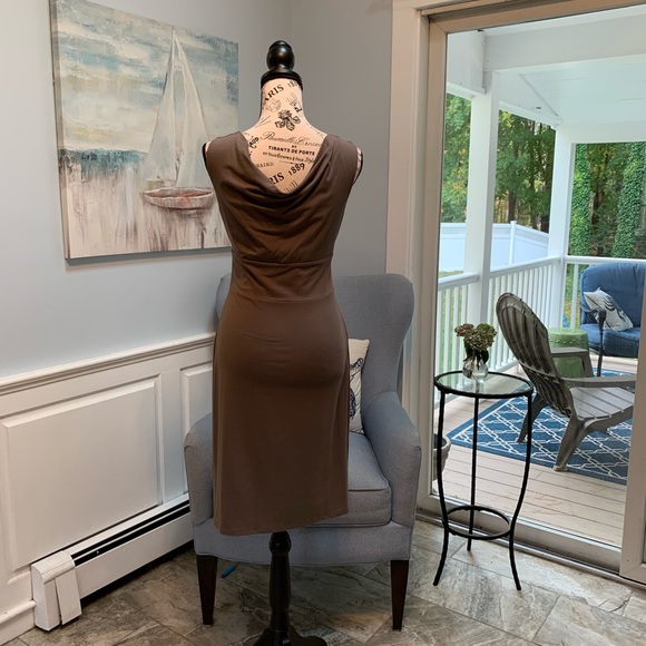 ANN TAYLOR Taupe Dress - Picture 4 of 16